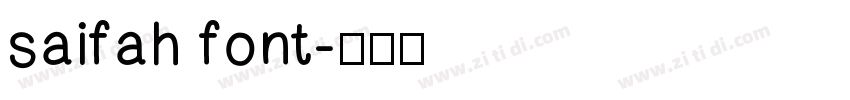 saifah font字体转换